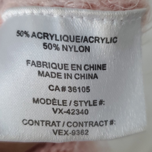 VEXY light pink furry long sleeve sweater - Picture 3 of 3